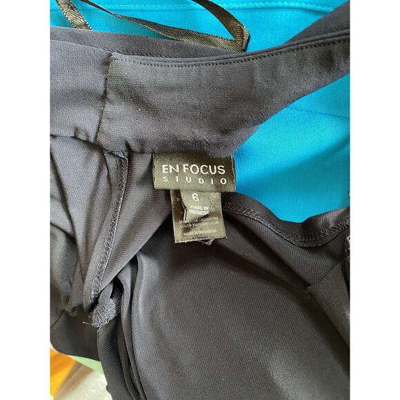 Navy Colorblock 90s Dress SZ 6 Career Office Work Casual Y2k Knee Length - Picture 9 of 9